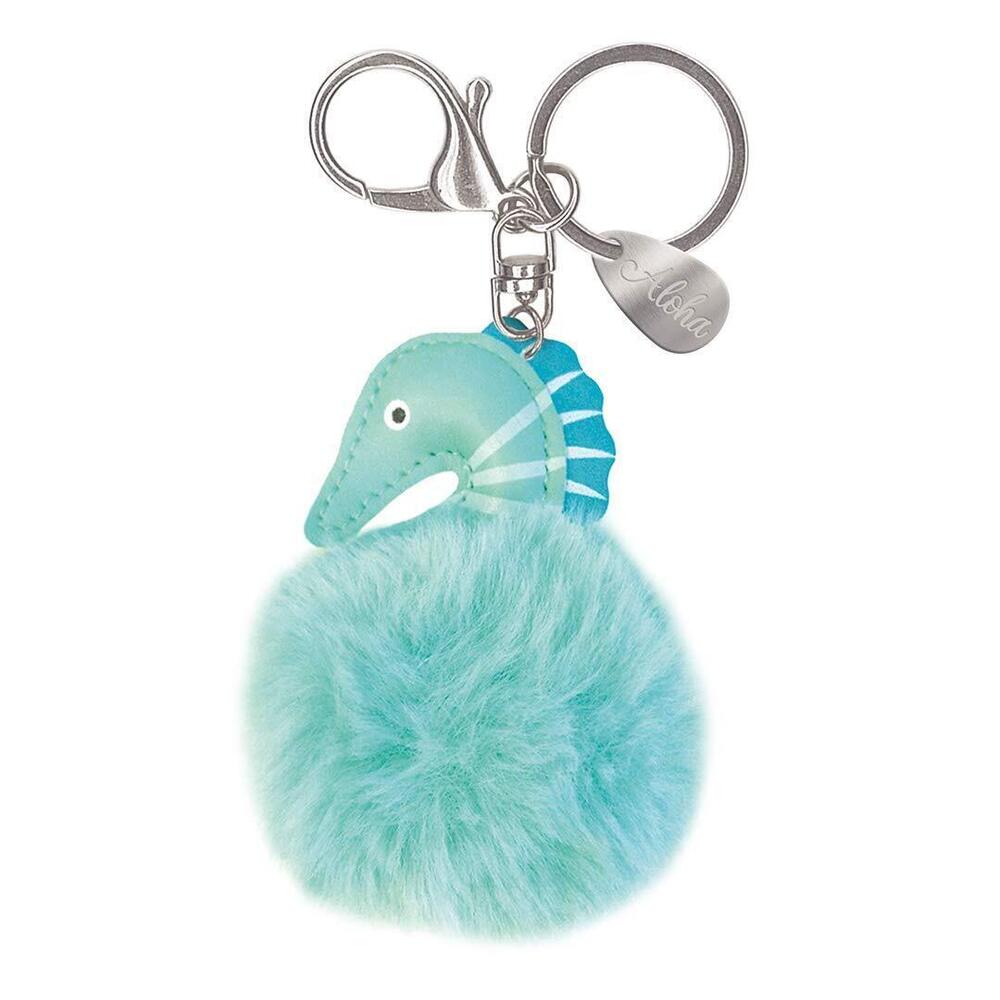 4472 Hawaiian Island Pom Poms Keychain Seahorse - Aloha